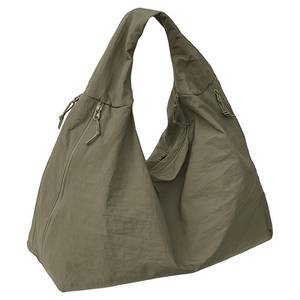 lot 14196 image: Slouchy Tote Bag for Women Large Nylon Shoulder Bag with Multiple Pockets Crescent Bag Underarm Hobo Bag for Travel Gym