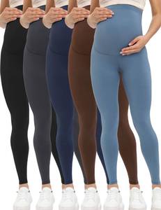 lot 14235 image: Buttergene 5 Pack Small Womens Creamlush Maternity Leggings Maternity Yoga Pants Pregnancy Leggings Maternity Clothes