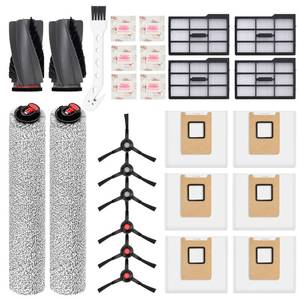 lot 14298 image: Bpbdzz Replacement Kit for Eufy E25E281Pair Main Brushes,2Roller Mops,4HEPA Filters(Right),6Side Brushes, 6Dust Bags, 6Scented Tablets (for Dust Bag Odor Control)  Cleaning Brush