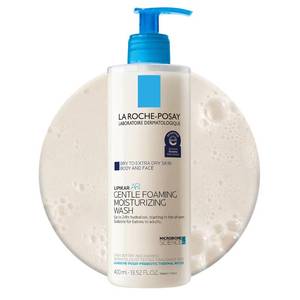 lot 14313 image: La Roche-Posay Lipikar AP Gentle Foaming Moisturizing Wash, Shea Butter  Niacinamide  Glycerin, Moisturizing Body Wash For Dry Skin, National Eczema Association Accepted, Soap Free
