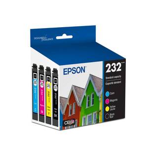 lot 14347 image: EPSON 232 Claria Ink Standard Capacity Black & Color Cartridge Combo Pack (T232120-BCS) Works with WorkForce WF-2930, 2950 and Expression XP-4200, 4205