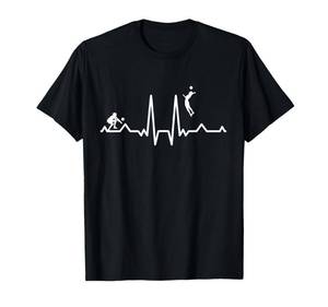lot 14365 image: Funny Volleyball Heartbeat Volleyball Medium T-Shirt