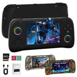 lot 14420 image: G28 Retro Handheld Game Console - 20,000 Preloaded Retro Games, 4.3 IPS Screen, 64GB Expandable, Plug and Play Portable Gaming Console with OTG, 2000mAh Battery (Black)