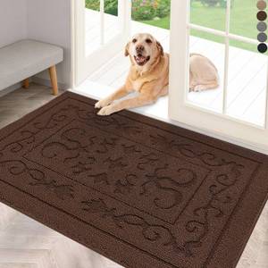 lot 14429 image: FONEYI Indoor Door Mat 24 x 36, Dirt Trapper Door Mats Non-Slip Entryway Rugs Washable, Absorbent Resist Dirt Welcome Mat, Low Profile Inside Floor Mats for Front Back Door and Entryway, Coffee