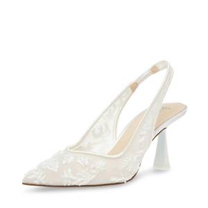 lot 15607 image: Betsey Johnson Womens Nikki Pump, Ivory, 10