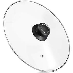 lot 16087 image: 10.5 Inch Glass Lid for Frying Pan, Fry Pan, Skillet, Pan Lid, Fits Pot, Cast Iron Skillets 10.5, Clear