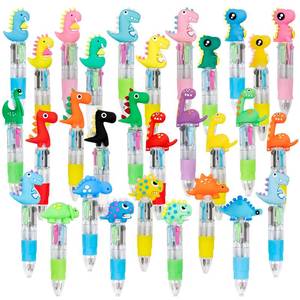 lot 16110 image: CZWZ 30Pcs Mini Multicolor Pens in One 4-in-1 Cute Pens Bulk for Kids, Ballpoint Pen for Birthdays and Childrens Parties, Fun Gifts Assorted Ink Kawaii Pen(Dinosaur)