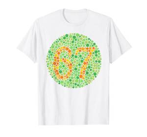 lot 16123 image: Color Blind Test 67 Six Seven Polka Dot Teacher Nurse Kids T-Shirt M