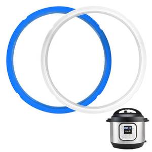 lot 16146 image: 2 Pack Sealing Ring 6qt for Instant Pot Sealing Ring for 6 & 5qt Insta Pot, Food-grade Silicone Seal Rings Replacement for Instant Pot 6 Quart, Gasket for Instantpot Sealing Ring 6 qt Clear, Blue