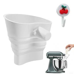 lot 16163 image: NCRUISIDATE Flour Funnel for Kitchen Aid Mixer, Flour Funnel Attachment for Kitchen Stand Mixer 4.5��5 Qt Tilt-Head, for Dry & Liquid Ingredients, Silicone Baking Accessories Dishwasher Safe