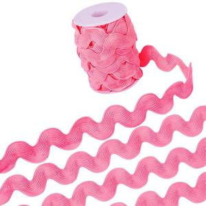 lot 16176 image: GORGECRAFT 10 Yards x 20-34mm Rick Rack Trim Bright Pink RIC Rac Ribbon Zig Zag Trim Wave Bending Fringe Trim Woven Braided Fabric Lace for DIY Sewing Crafts Wedding Clothes Gift Wrapping