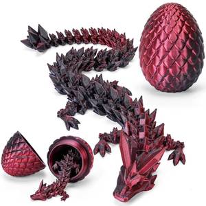 lot 20445 image: TBOLINE 12 3D Printed Dragon Egg, Cool Articulated Crystal Dragon Toy in Surprise Egg, Animals Dinosaur Fidget Toy for Boys Kid Teen (egg not included)