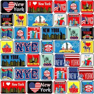 lot 20457 image: Fuyoooo 36 Pcs New York Magnets for Refrigerator Fridge Magnets Bulk Magnetic Patriotic New York Souvenirs USA Gifts Stickers for Home Decoration Accessories