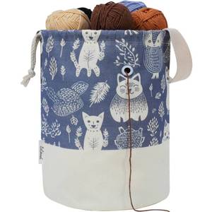 lot 20459 image: LeCorner Yarn Bag, Large Crochet Bag Organizer, Drawstring Yarn Storage Knitting Bags, Portable Mini Yarn Holder for Crocheting Project, Store Skein Ball, Needles Accessories