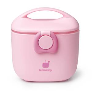 lot 20461 image: Termichy Baby Formula Dispenser, Portable Milk Powder Dispenser Container with Carry Handle and Scoop for Travel Outdoor Activities with Baby Infant, 8.8OZ, 0.55LB, 250g (Light Pink)