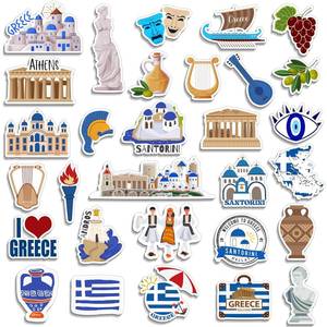 lot 20464 image: Konohan 30 Pcs Greece Souvenirs Gifts Greece Magnet for Refrigerator Country City Magnetic Refrigerator Stickers for Home Decoration