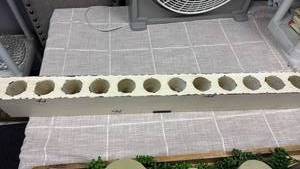 lot 1001 image: Magnolia home wooden 12 candle Holder 39 inches