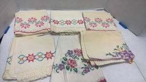 Embroidered Cross Stitch pillow cases