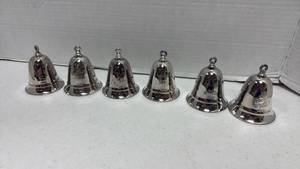 lot 1075 image: Lenox Kirk Stieff Silver Plated Christmas Bell Collection 1980-1986 missing 81