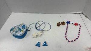 lot 1117 image: Mixed Jewelry Collection with Decorative Container