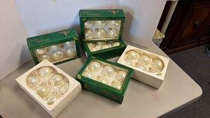 lot 1217 image: Pearl glass Christmas ornaments