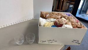 lot 1233 image: Clear votive cups qty of 38