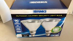 lot 1241 image: Brinks outdoor security light bulbs new