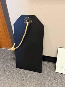 lot 1400 image: Chalkboard tag shaped 24 in tall