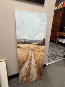 lot 1402 image: Stretched canvas wall decor 48 x 18 in