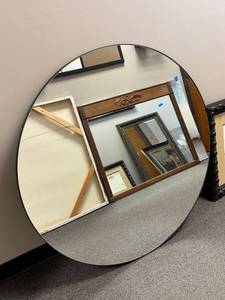 lot 1404 image: Kirklands Home metal framed 36 inch round mirror