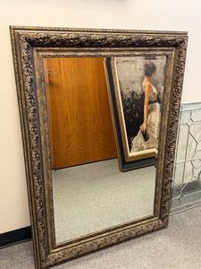 lot 1406 image: Framed mirror 44 x 32 in