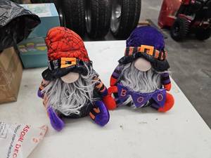 lot 20665 image: Set of 2 Large Halloween Light Up Decorative Gnomes
