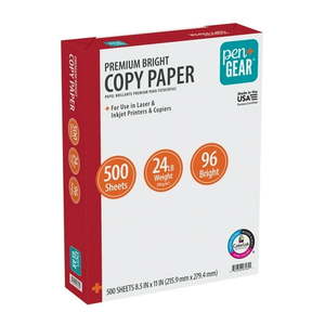lot 20729 image: PenGear Premium Bright Paper  8.5  x 11   96 Bright  White  24 lb.  1 Ream (500 Sheets)