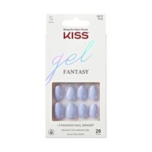lot 133 image: KISS Gel Fantasy Press on Nails  Day1  Blue  Short Almond  28 Count - Retail $14