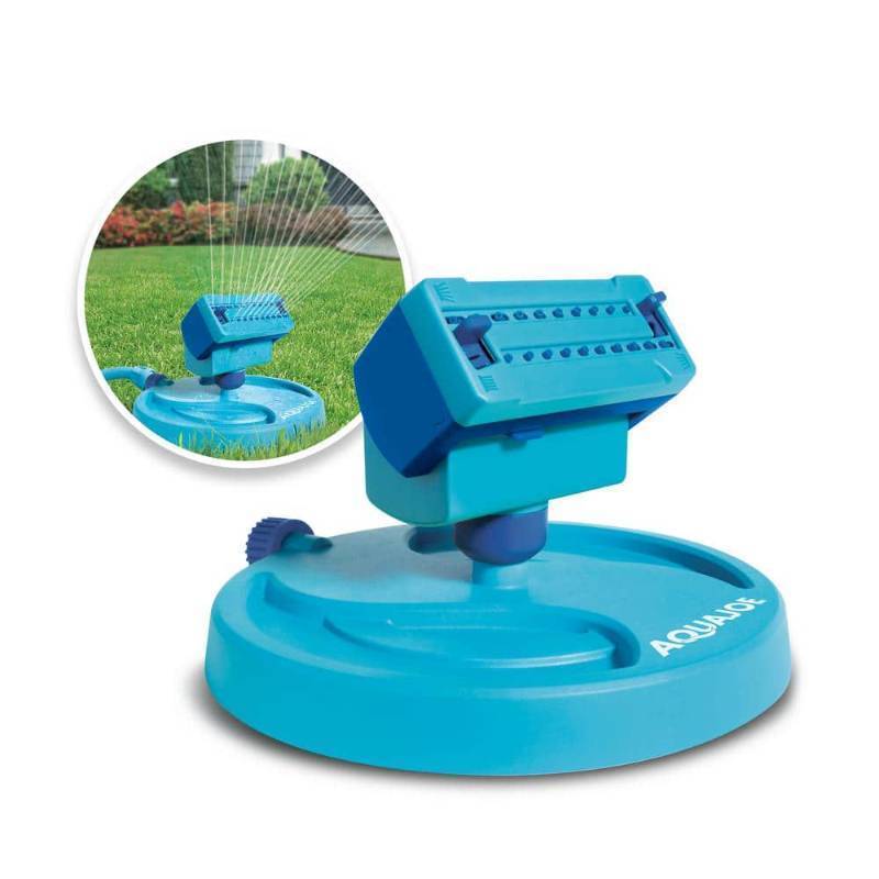 lot 3291 image: Aqua Joe Mini Gear-Driven Oscillating Sprinkler on Sled Base Customizable Coverage 4 250 Sq. ft. Max Coverage