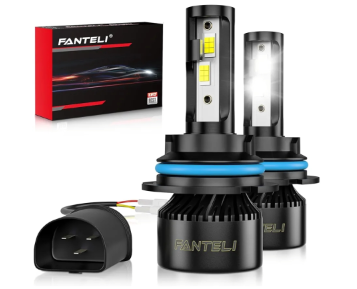 lot 3308 image: 9004 LED Bulbs, 34000LM 800% Brighter, Backup HB1 Bulb Interior Light, Plug & Play 6000K Cool White, IP68 Waterproof Replacement, Pack of 2, License Plate Ligh