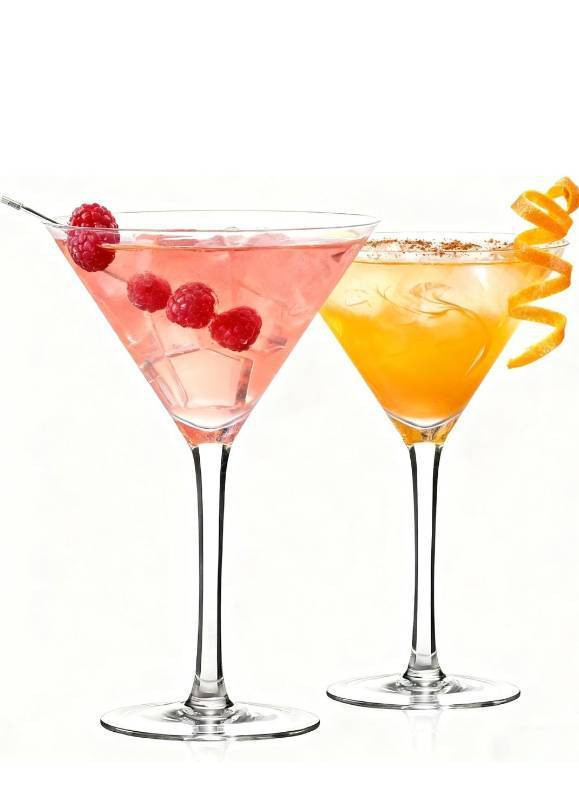 lot 5274 image: Farielyn-X Martini Glasses Set of 2, 9 oz Crystal Cocktail Glasses, Hand Blown Crystal Martini Glasses for Espresso Martini, Cosmopolitan, Gimlet, Home Bar, Party, Martini Glassware Gift Set