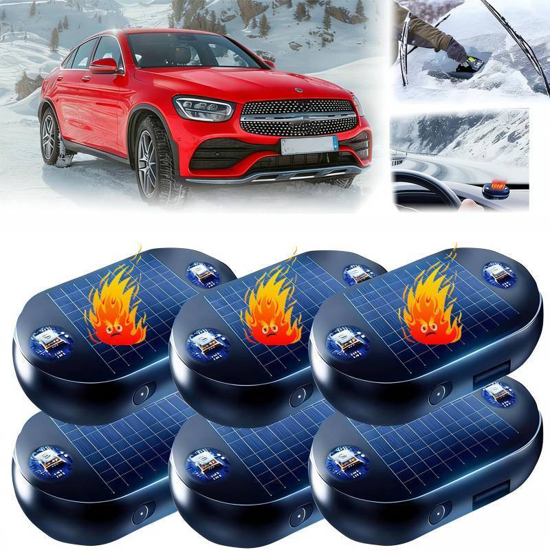 lot 5494 image: 6pcs Electromagnetic Car Snow Removal Device, Solar AntiFreeze Electromagnetic Car Snow Removal Device, Portable Ca r Defroster,Fast and Efficient Vehicle Microwave Deicing Instrument for Ice Scraping