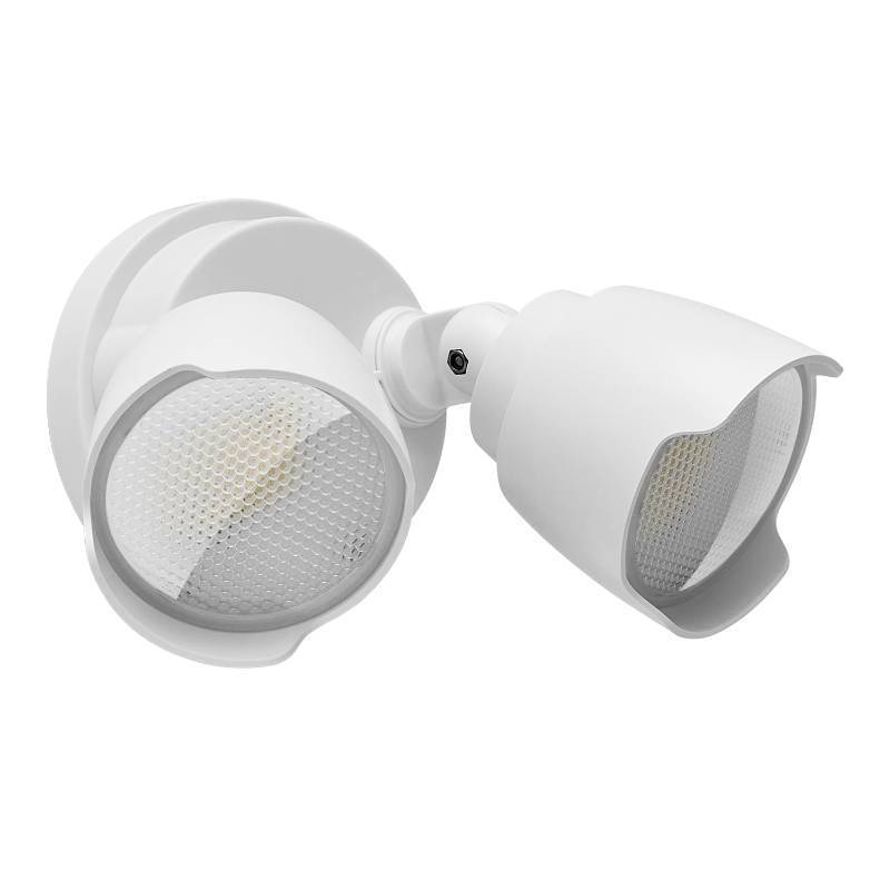 lot 5561 image: CELAVY 15W LED Flood Light Outdoor, 1500 Lumen Exterior Security Lights, 3000K5000K Light, IP65 Waterproof, Dual-Head WallEave Mount Flood Light Energy Saving for Garage, Patio, Yard (White)