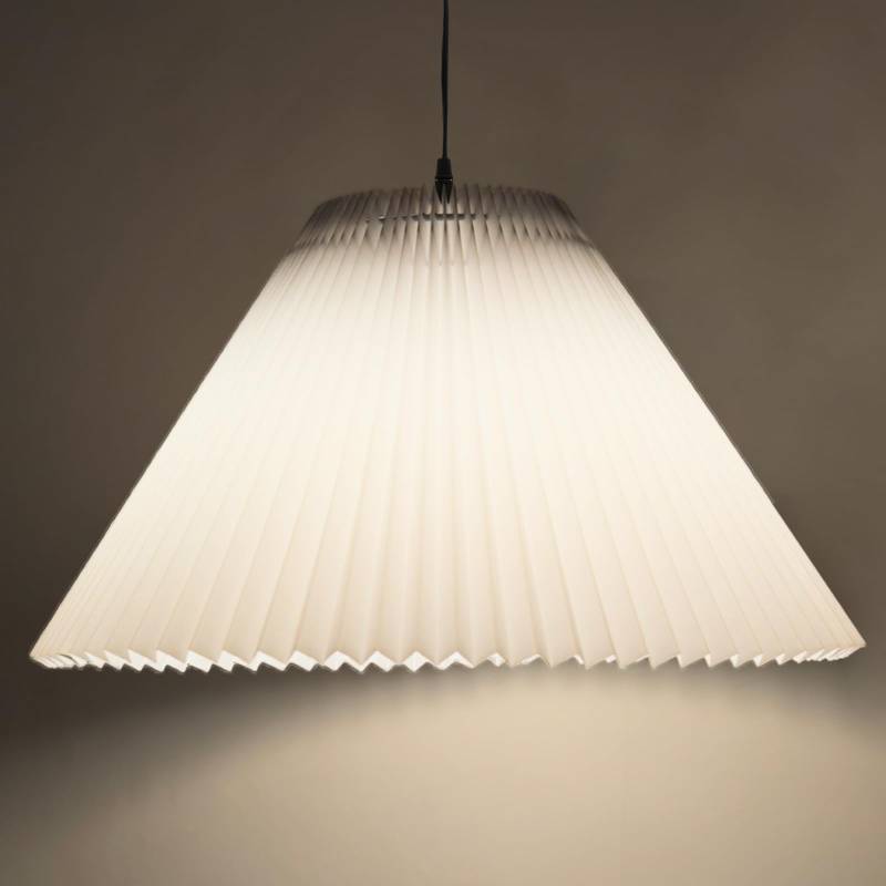 lot 5562 image: Pleated White Lamp Shade for ArcArched Floor Lamps Replacement spider lampshade-white 5.9Top X 16.5Bottom X 11High