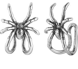 lot 1018 image: Goth Stainless Steel Spider Non Pierced Fake Nose Rings for Men Adjustable Clip on Nose Jewelry for women