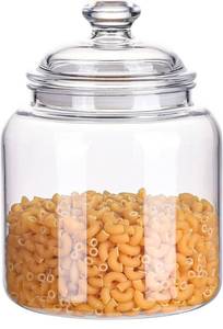 lot 1035 image: 50 oz Small Unbreakable & Dishwasher Safe Airtight Food Storage Jar  Premium Plastic Shatterproof Apothecary Jars  An ideal Canister Container for Coffee, Cereal, Tea, Spices, Snack, Bath Salt