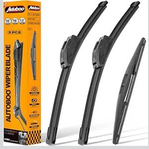 lot 1052 image: AUTOBOO 1616 Windshield Wipers with 12 Inch Rear Wiper Blade Replacement for Jeep wrangler JL 2018 2019 2020 2021 2022 2023-Original Factory Quality (Pack of 3)