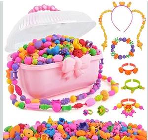 lot 1080 image: TGJH Pop Beads Toys for Kids Ages 3-7 - Birthday Gift for 3 4 5 6 7 Year Old Girls, 480 Pcs Jewelry Making DIY Kit, Snap Necklace Bracelet Craft Set, Creative Arts and Crafts Bead