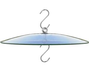 lot 1098 image: 10 Glass Rain Cover for Wild Bird Feeder Outdoors - Weather Guard S Hook Hanging - Protective Dome Baffle - Clear (Dia. 25CM