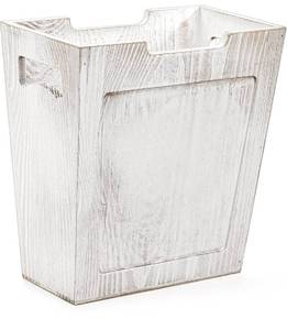 lot 1101 image: TOPZEA Wood Trash Can, Farmhouse Wastebasket with Handle Rustic Wooden Waste Basket Rectangular Small Decorative Garbage Container Trash Bin for Bathroom, Kitchen, Bedroom, Office, Living Room Decor