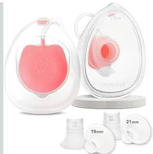 lot 1110 image: Nenesupply Handsfree Wearable Breastmilk Collection Cara Cups Caracups Compatible with Spectra S1 S2 9 Plus Breast Pumps 24mm Silicone Flanges Replacement for Spectra Pump Parts 19 21mm Inserts
