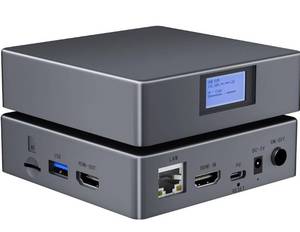 lot 1111 image: IP KVM Remote Control Over Internet, Remote KVM Over IP, 4K60Hz,Simulate Keyboard Mouse Touch Screen Remote Operation PC,Servers, Install OS Via BIOS, Audio,Mini Screen, for Windows, Mac and Android
