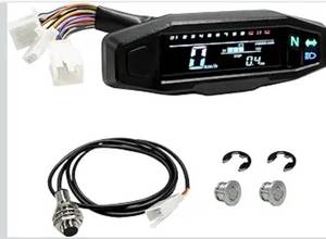 lot 1113 image: JINXl Motorcycle Speedometer, 6 Gear 12000 RPM Digital Speed Gauge with Mini LCD Screen, Waterproof Gauge Cluster Tachometer Odometer Oil Level Meter for Small Engine Motorcycles