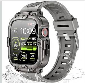 lot 1118 image: Dsytom Waterproof Case with Band Compatible for Apple Watch Band 46mm 45mm 44mm 42mm(S1110) 41mm 40mm for Men,Rugged Smartwatch Strap with Built-in Tempered Glass Screen Protector for iWatch Series 1110987654SE